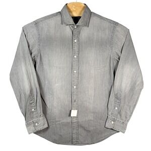 Polo Ralph Lauren Button Down Shirt Mens Large Grey Slim Fit Long Sleeve NWT